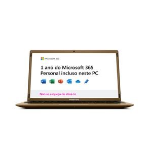 Notebook Positivo Motion Q464C-O Intel® Atom® Quad Core™ Windows 10 Home 14,1'' - Dourado - Inclui Microsoft 365*